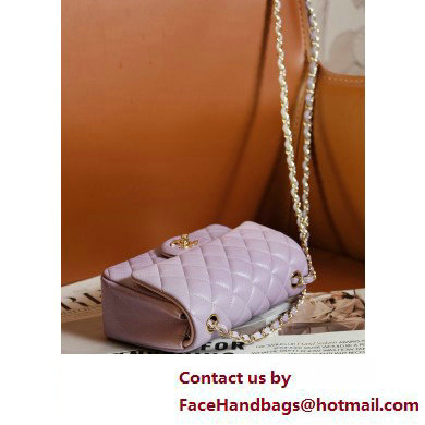 Chanel Gradient Lambskin  &  Gold-Tone Metal Small Classic Flap Handbag Pink/Purple 2025